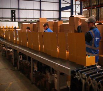 UK Warehouse packing line